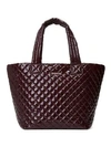 Mz Wallace Medium Metro Tote In Port Lacquer/gold
