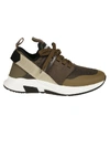 Tom Ford Jago Nylon Mesh Sneakers In Military