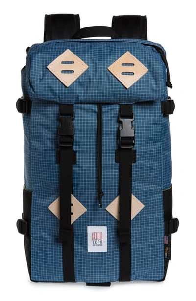 Topo Designs 'klettersack' Backpack - Blue In Blue/ White Ripstop