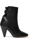 Isabel Marant 90mm Lystal Leather Ankle Boots In Black