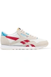 REEBOK CLASSIC MESH, SUEDE AND LEATHER SNEAKERS