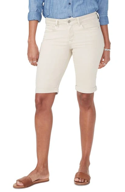Nydj Petites Briella Cuffed Denim Bermuda Shorts In Feather In Feather