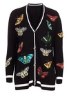 ALICE AND OLIVIA Bradford Butterfly-Embroidered Wool-Blend Cardigan