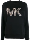 MICHAEL MICHAEL KORS LOGO STUDDED SWEATER