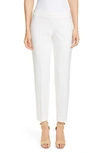 Hugo Boss Tiluna Soft Stretch Side Zip Ponte Trousers In Vanilla Light