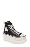 R13 Platform High Top Sneaker In Black