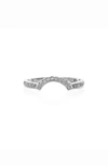 Sethi Couture True Romance Contour Band Ring In White Gold/ Diamond