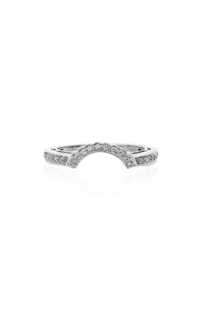 Sethi Couture True Romance Contour Band Ring In White Gold/ Diamond