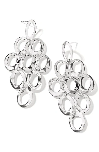 Ippolita Sterling Silver Open Oval Cascade Earrings In Neutral