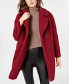 KENNETH COLE DOUBLE-BREASTED FAUX-FUR TEDDY COAT