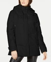 VINCE CAMUTO HOODED DOUBLE ZIPPER PUFFER COAT