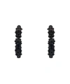 Simone Rocha Large Crystal-daisy Hoop Earrings In Black