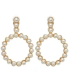 SHRIMPS Deva Faux Pearl Beaded Clip-On Drop Earrings,5057865753799