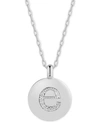 ALEX WOO SWAROVSKI ZIRCONIA INITIAL REVERSIBLE CHARM PENDANT NECKLACE IN STERLING SILVER, ADJUSTABLE 16"-20"