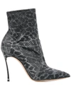 CASADEI LEO PRINTED BLADE ANKLE BOOTS