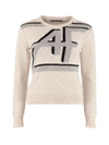 ALBERTA FERRETTI INTARSIA WOOL AND CASHMERE SWEATER,11053489