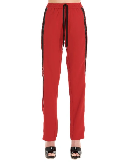 N°21 Side Stripe Drawstring Pant In Red In Multi