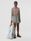 BURBERRY Pocket Detail Mesh and Neoprene Mini Skirt