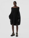 BURBERRY Off-the-shoulder Wool and Crepe Dress