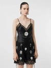 BURBERRY Bottle Cap Detail Silk Satin Camisole