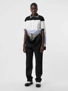 BURBERRY Crystal and Cut-out Detail Cotton Oversized Polo Shirt