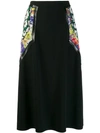 STELLA MCCARTNEY FLORAL PANEL MIDI SKIRT