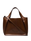 Stella Mccartney Perforated Logo Tote Bag In Brown