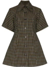 BEAUFILLE PIPER CHECKED SHIRT DRESS