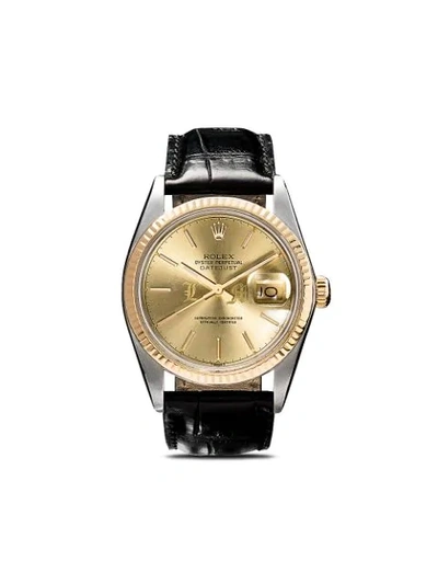 Lizzie Mandler Fine Jewelry Reworked Vintage Rolex Oyster Perpetual Datejust Watch In Gold