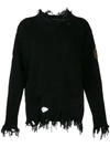Etro Distressed Logo Patch Jumper In Black