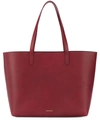 Mansur Gavriel Large Leather Tote Bag In Red