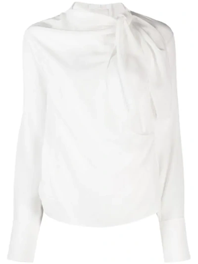 Chloé Knot Detail Blouse In White