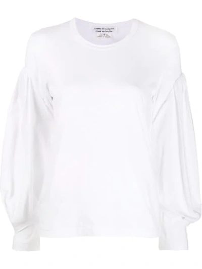 Comme Des Garçons Comme Des Garçons Puffed Sleeve Sweater - 白色 In White