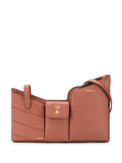 Fendi 3 Pockets Mini Belt Bag In Brown