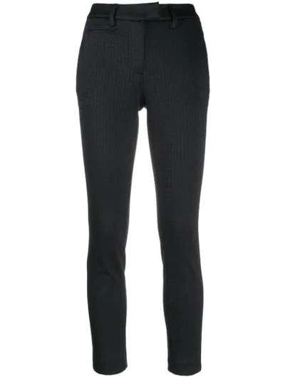 DONDUP CROPPED HOUNDSTOOTH TROUSERS