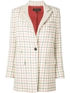 Rag & Bone Nova Single-button Check Wool Blazer In Ivorycheck