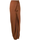 RICK OWENS DRAPED WRAP SKIRT