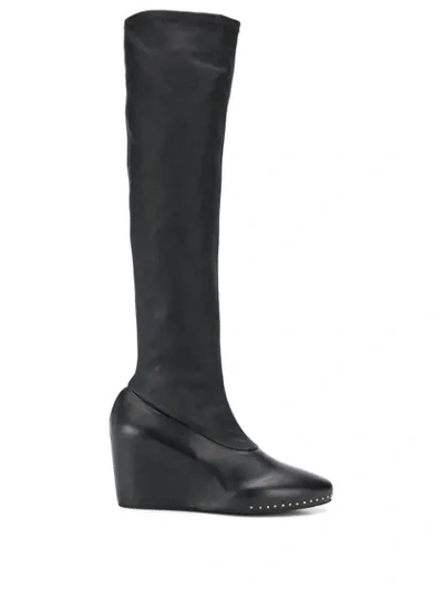 Jil Sander Stiefel Mit Stretcheinsätzen In Black