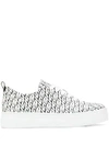 MSGM LOGO PRINTED LACE-UP SNEAKERS