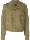 SAINT LAURENT PATCH POCKETS MILITARY JACKET