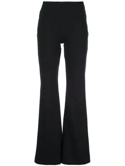 The Row High Waist Flared Trousers In Black
