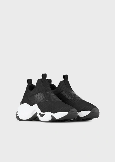 Emporio Armani Sneakers - Item 11768130 In Black