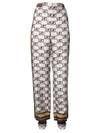 Alberta Ferretti Story Logo Pants In Beige
