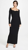 VICTOR GLEMAUD LONG SLEEVE RIBBED DRESS