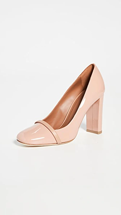 Malone Souliers 100mm Lorena Patent Leather Pumps In Nude