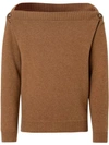 BURBERRY BOAT NECK WOOL SWEATER