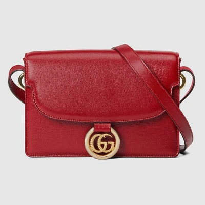 Gucci Gg圆环细节单肩包 - 红色 In Red