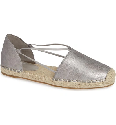 Eileen Fisher Lee Espadrille Flat In Silver Leather