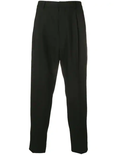 Ami Alexandre Mattiussi High-waisted Pleated Trousers In Black