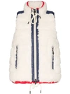 Moncler Shearling-panelled Gilet In 041 White